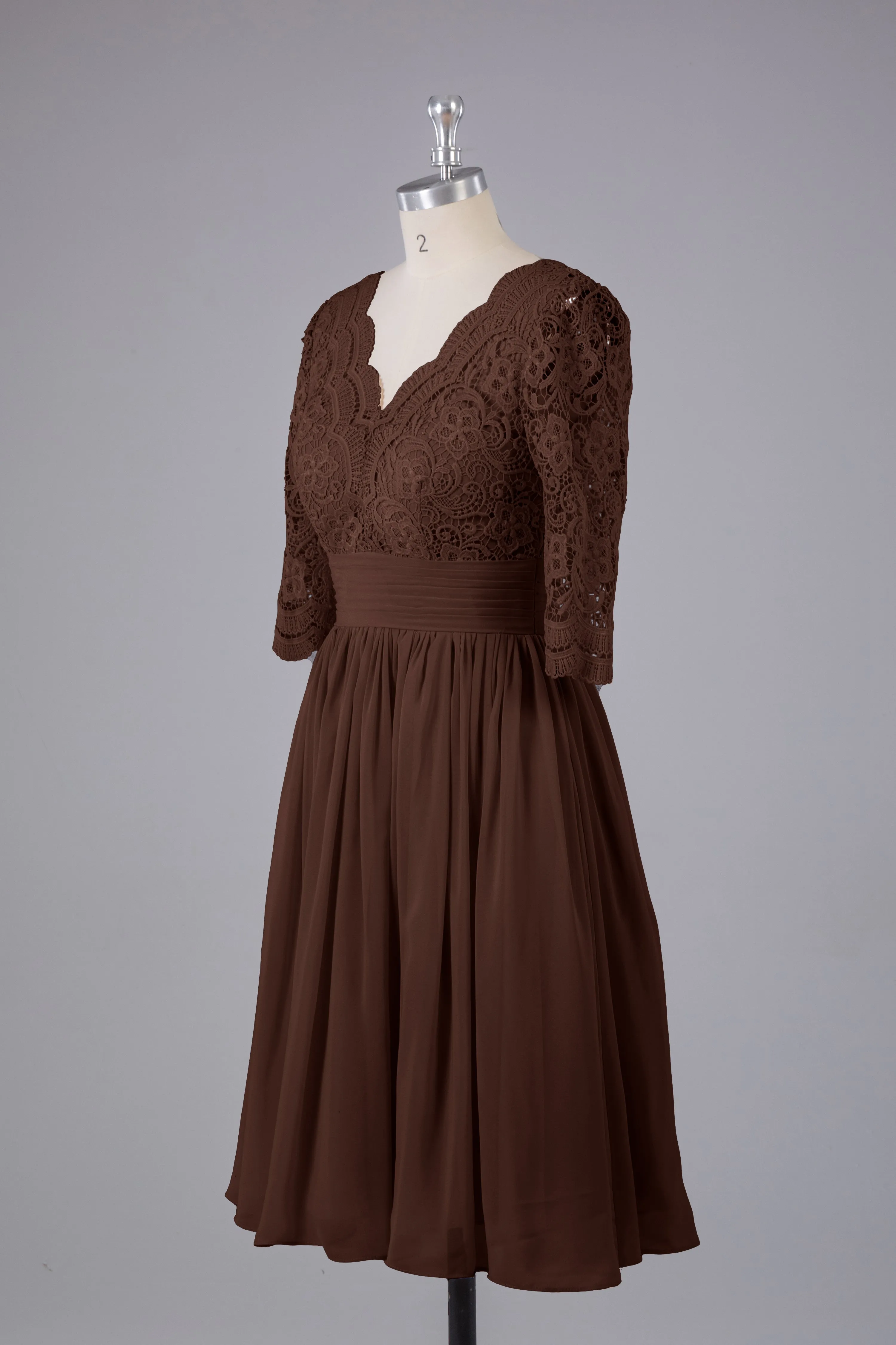 V-Back Knee Length  Bridesmaid Dresses