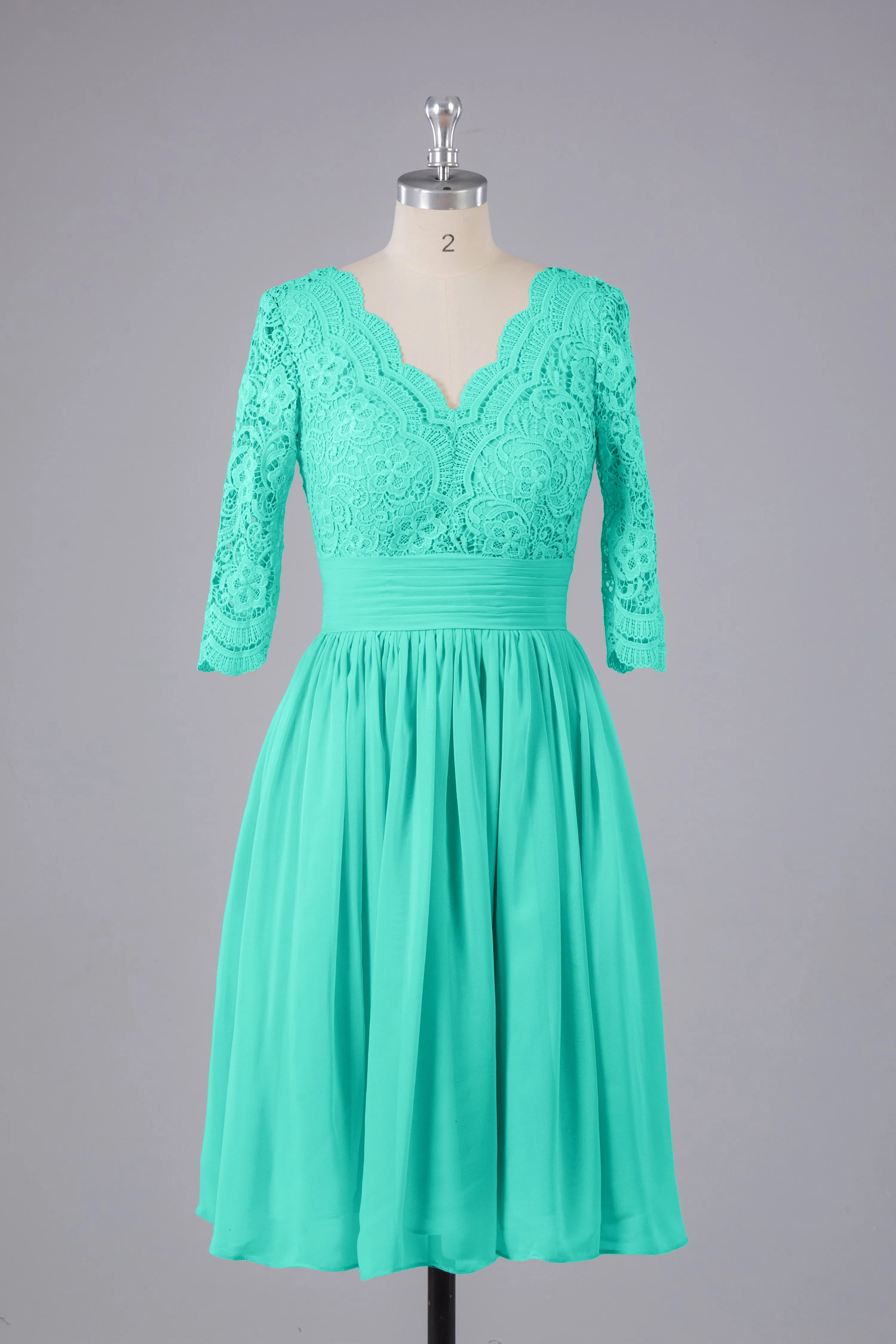 V-Back Knee Length  Bridesmaid Dresses