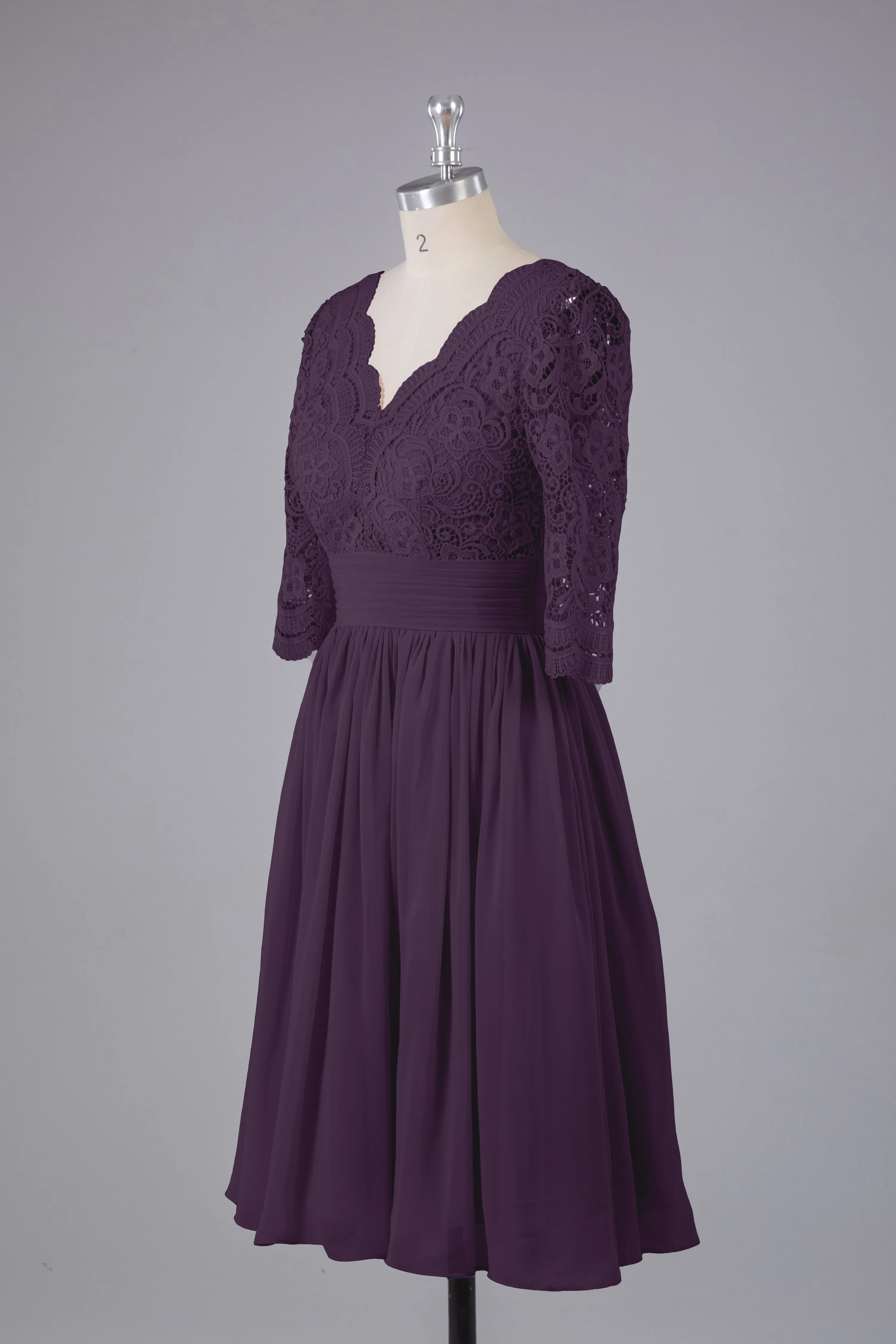 V-Back Knee Length  Bridesmaid Dresses