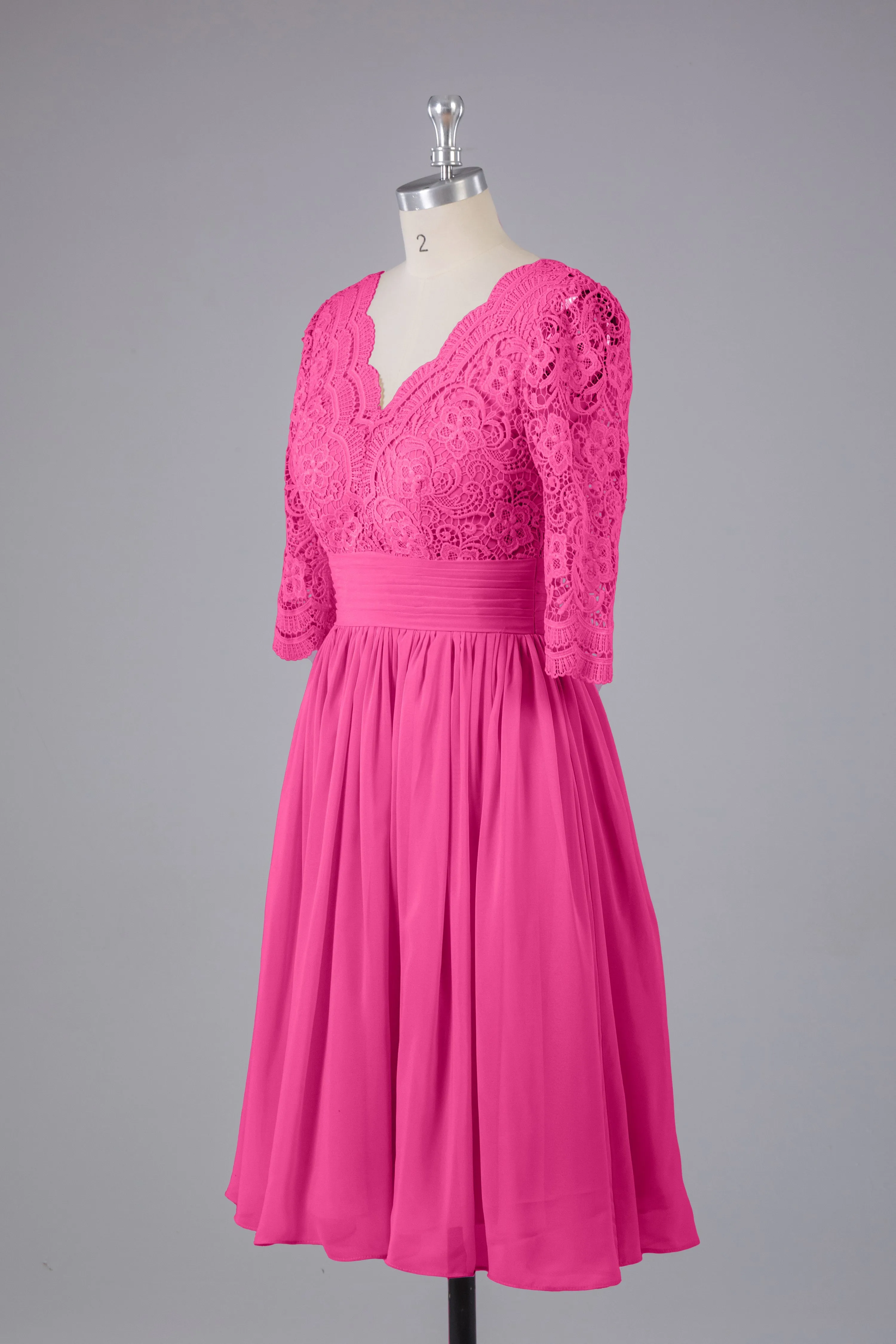 V-Back Knee Length  Bridesmaid Dresses