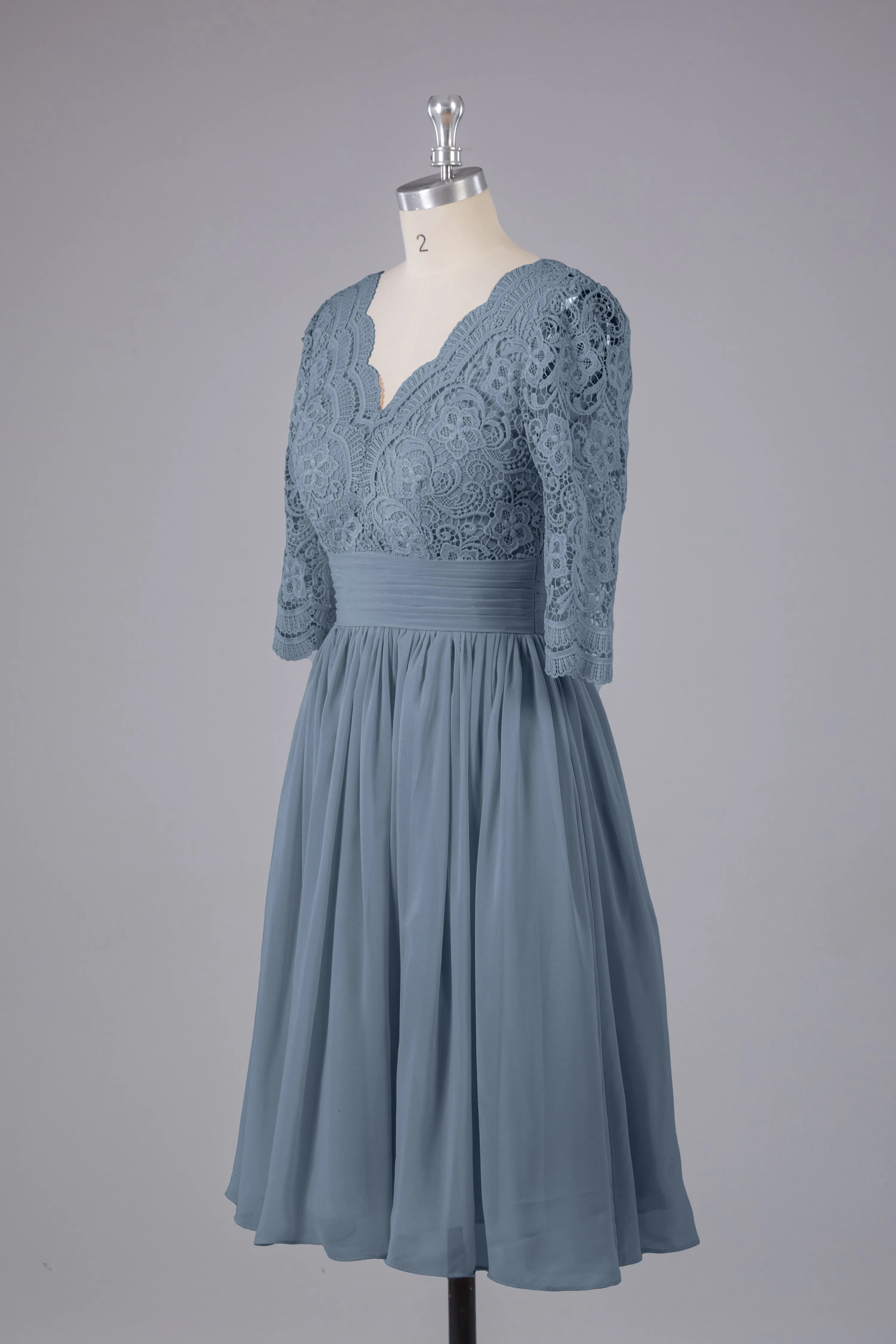 V-Back Knee Length  Bridesmaid Dresses