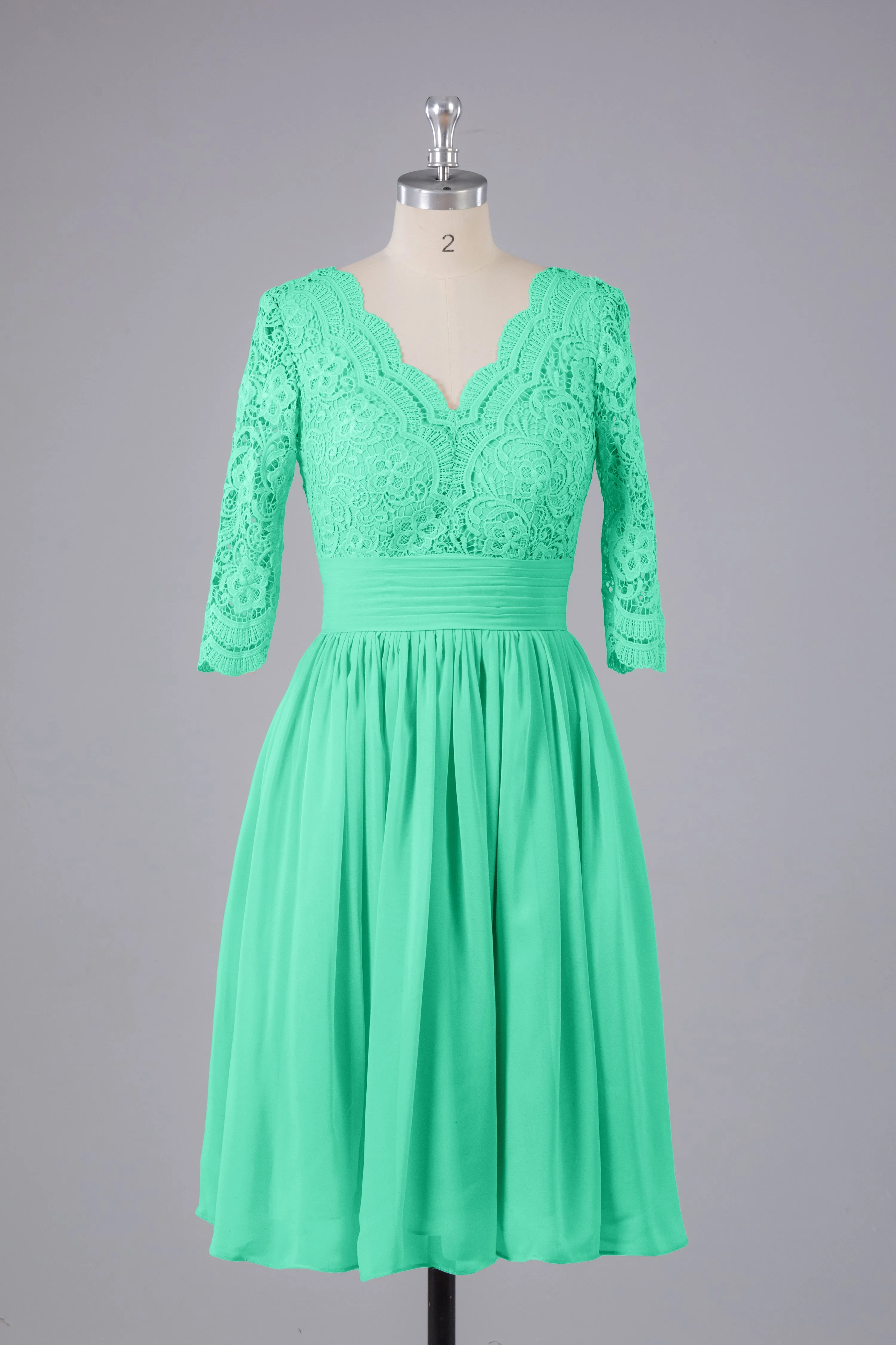 V-Back Knee Length  Bridesmaid Dresses