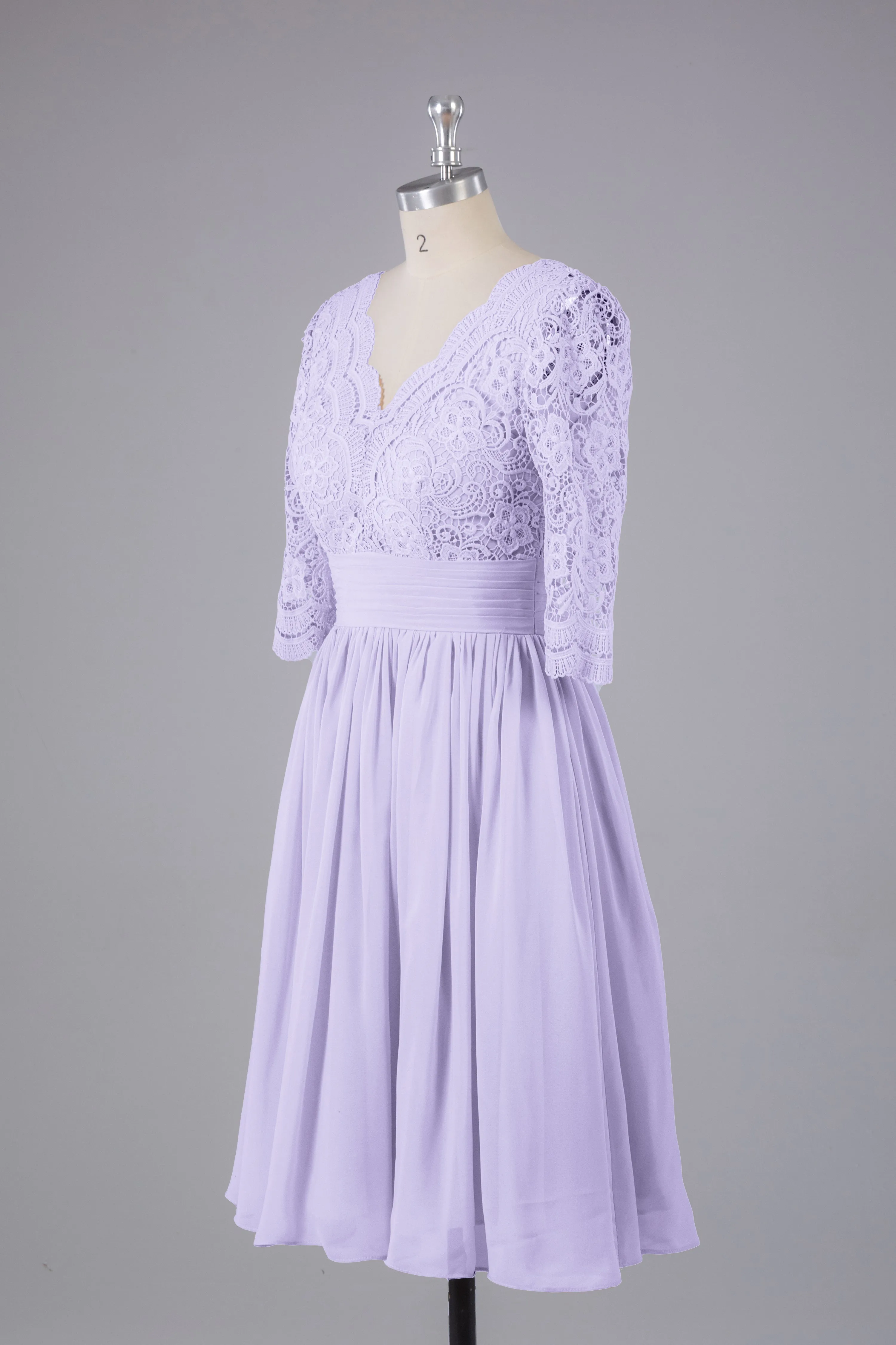 V-Back Knee Length  Bridesmaid Dresses