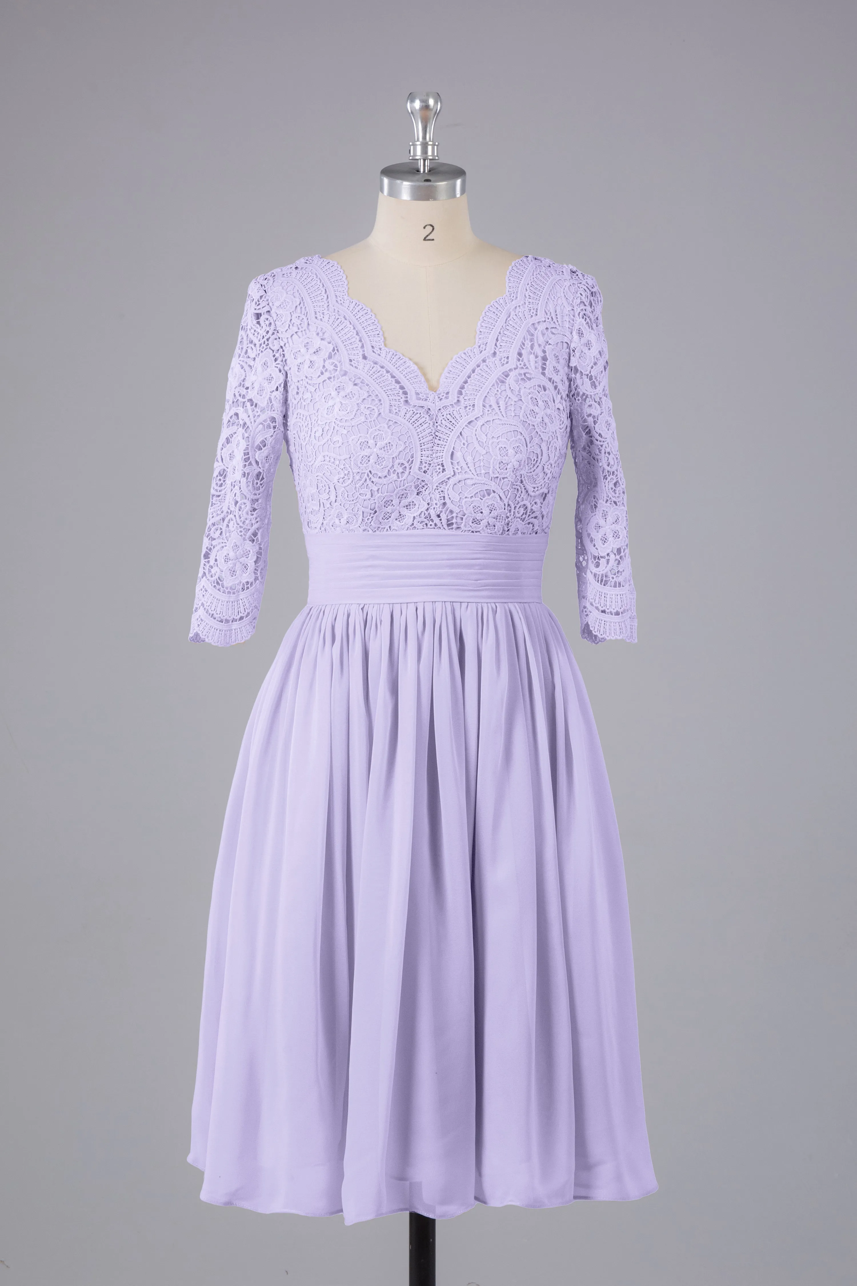 V-Back Knee Length  Bridesmaid Dresses