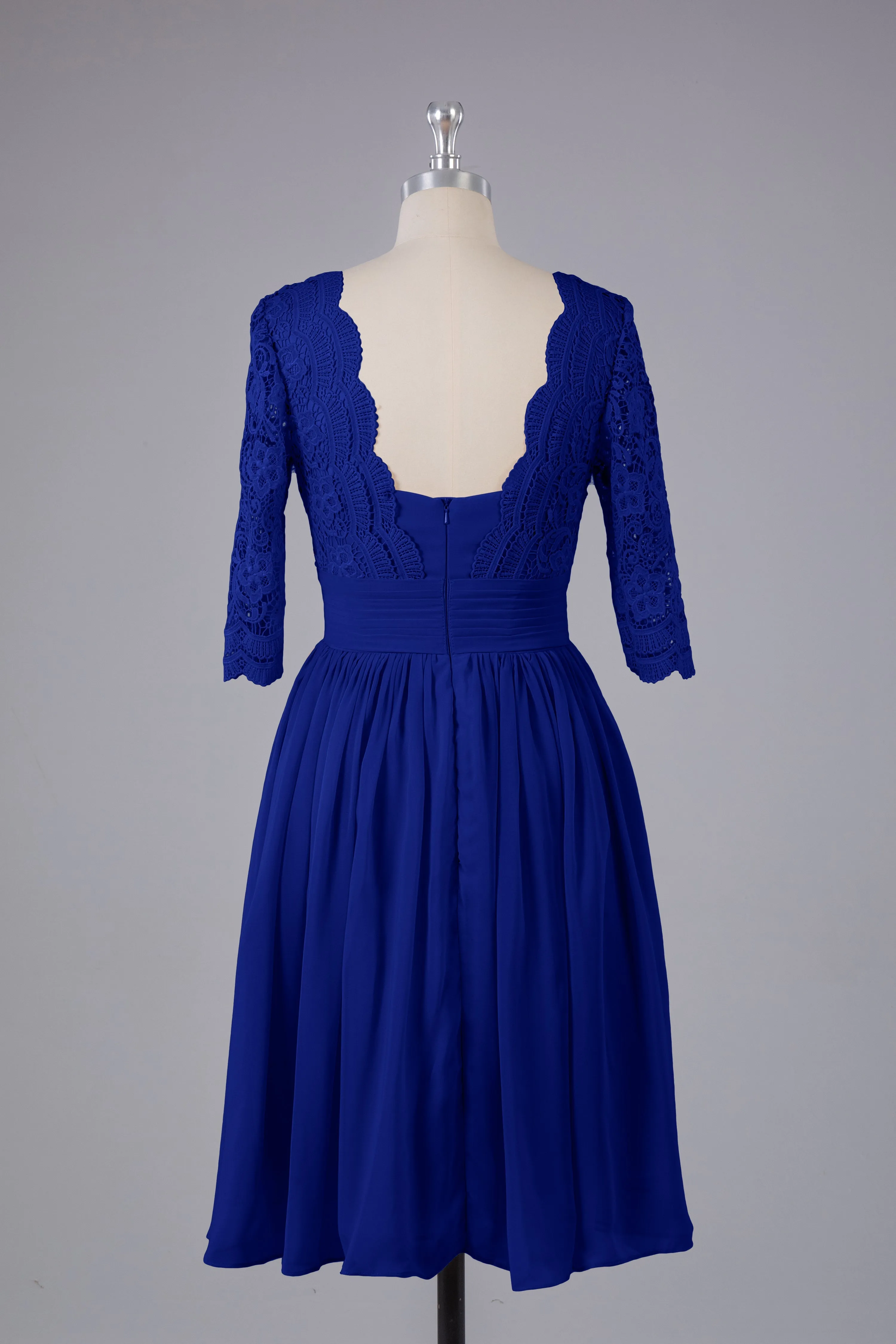 V-Back Knee Length  Bridesmaid Dresses