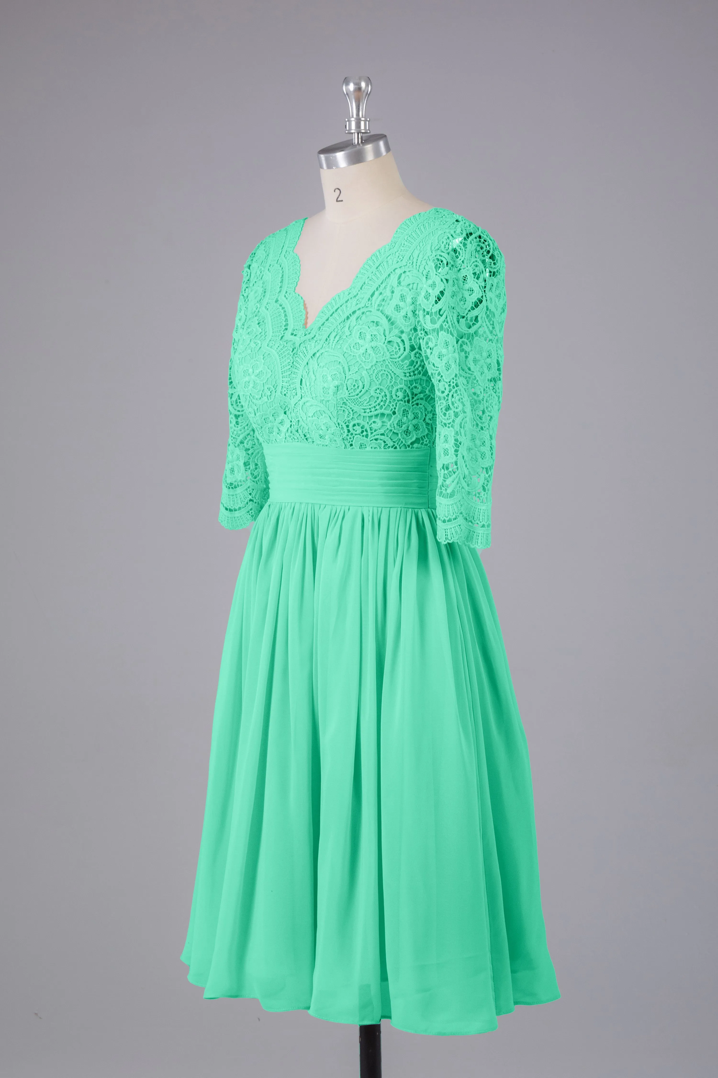 V-Back Knee Length  Bridesmaid Dresses