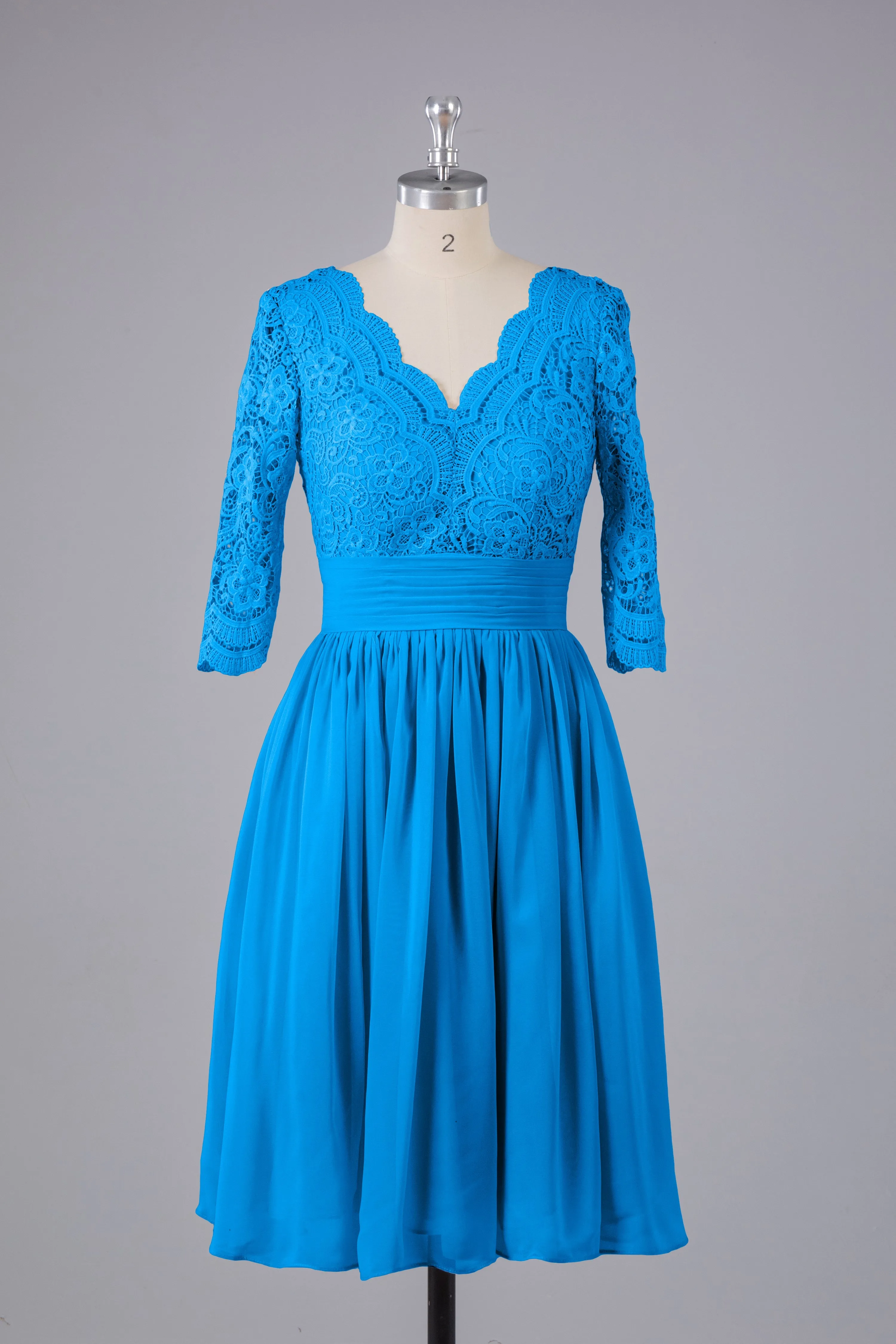 V-Back Knee Length  Bridesmaid Dresses