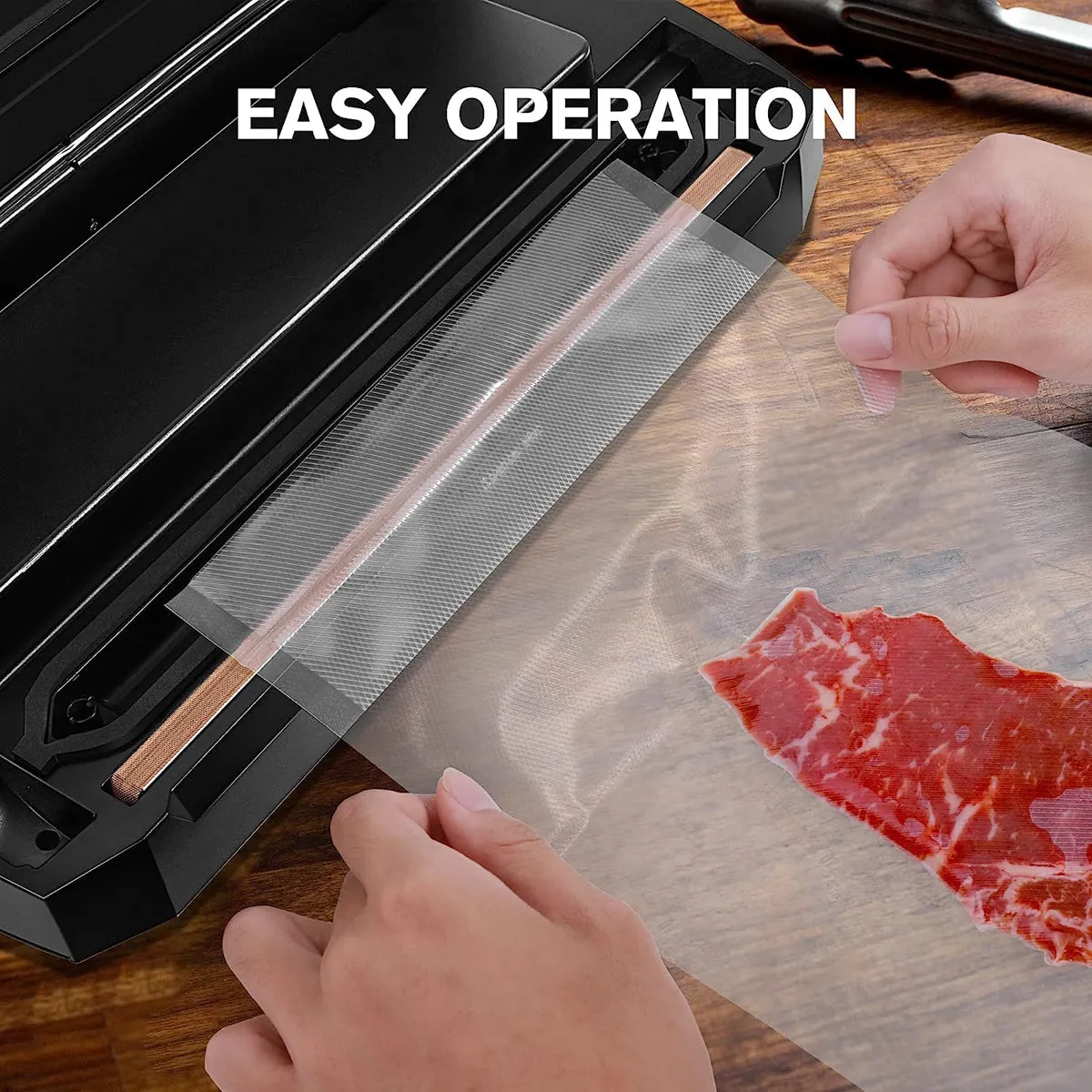 Vacuum Sealer, Auto and Manual Operation, Sealing bag up to 12'', includes 110 Vacuum Bags