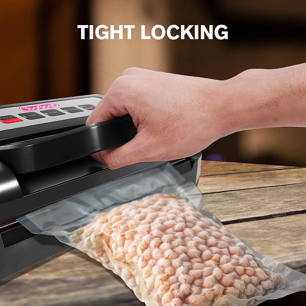 Vacuum Sealer, Auto and Manual Operation, Sealing bag up to 12'', includes 110 Vacuum Bags