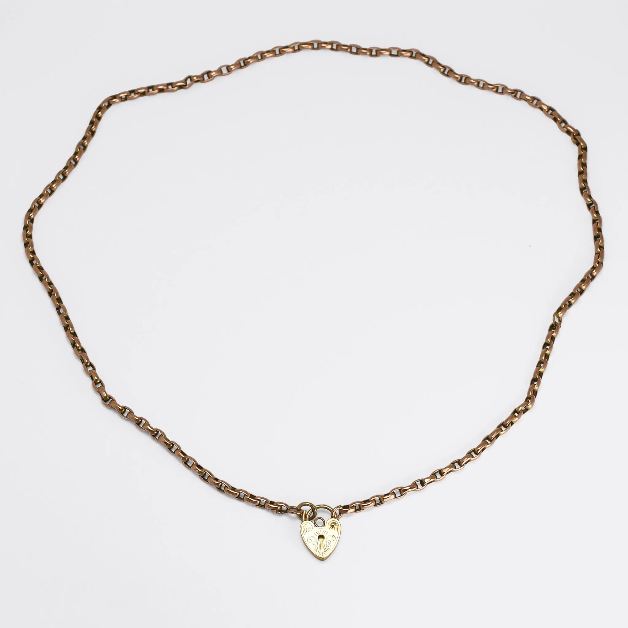 Victorian Chain Necklace with Heart Padlock