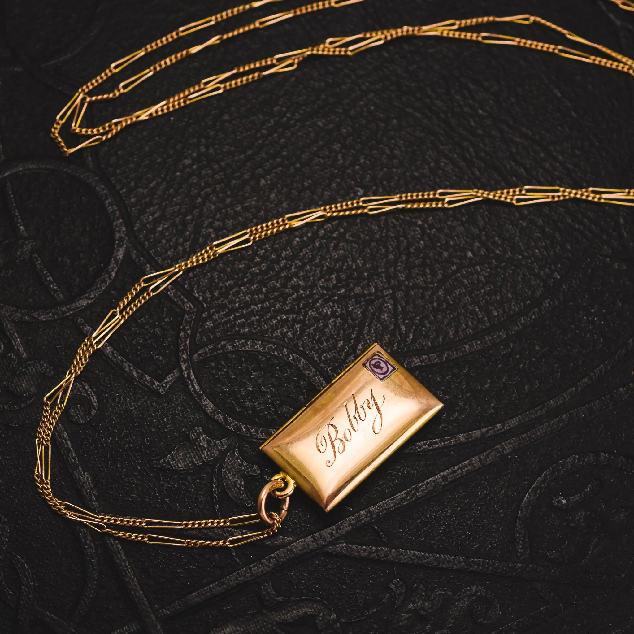 Victorian Gold Love Letter & Envelope Locket