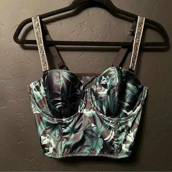 Victoria's Secret Size 36 D VERY SEXY Lightly Lined Shine Strap Bra Top Tropical