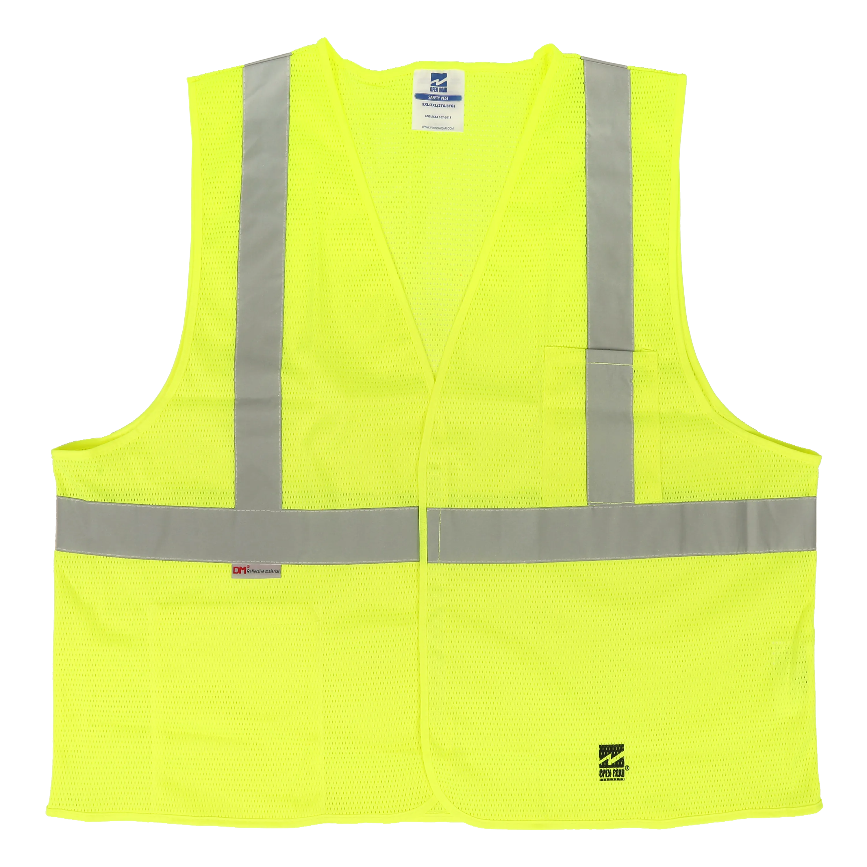 Viking U6105 Open Road Mesh 2" Silver Stripe Safety Vest