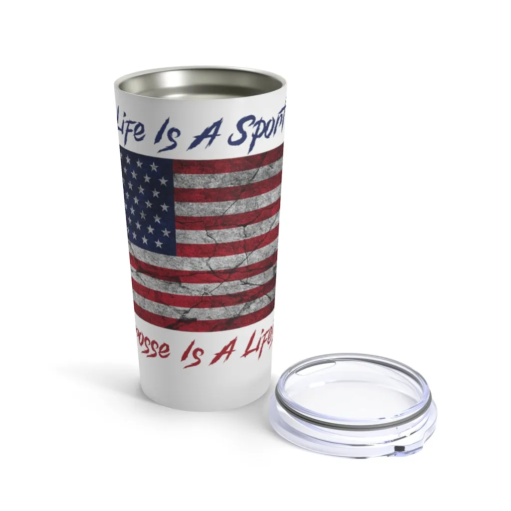Vintage American Flag Tumbler 20oz
