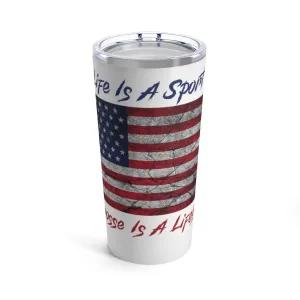 Vintage American Flag Tumbler 20oz