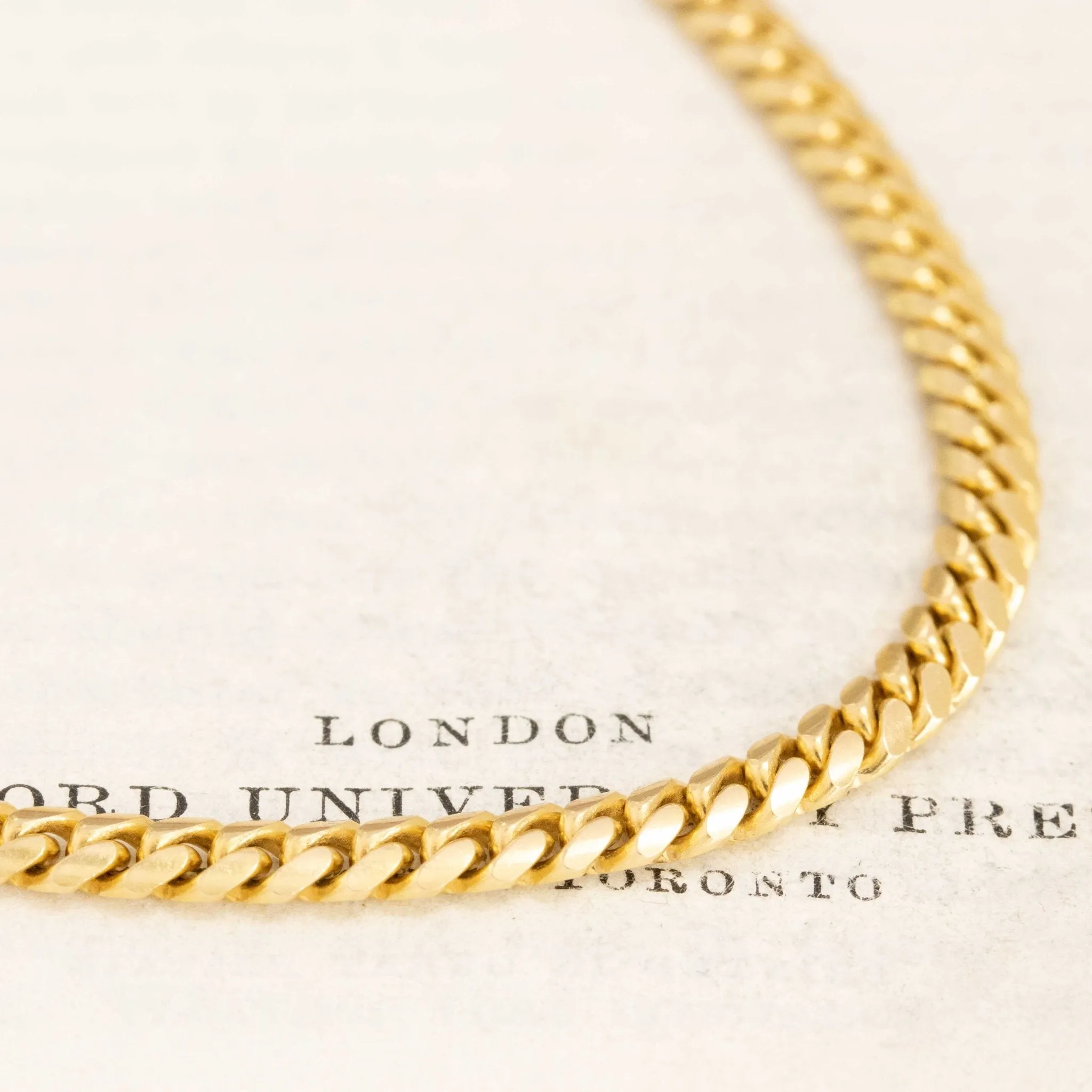 Vintage Curb Link Chain, Italian