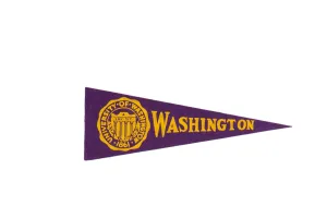 Vintage University of Washington Felt Flag