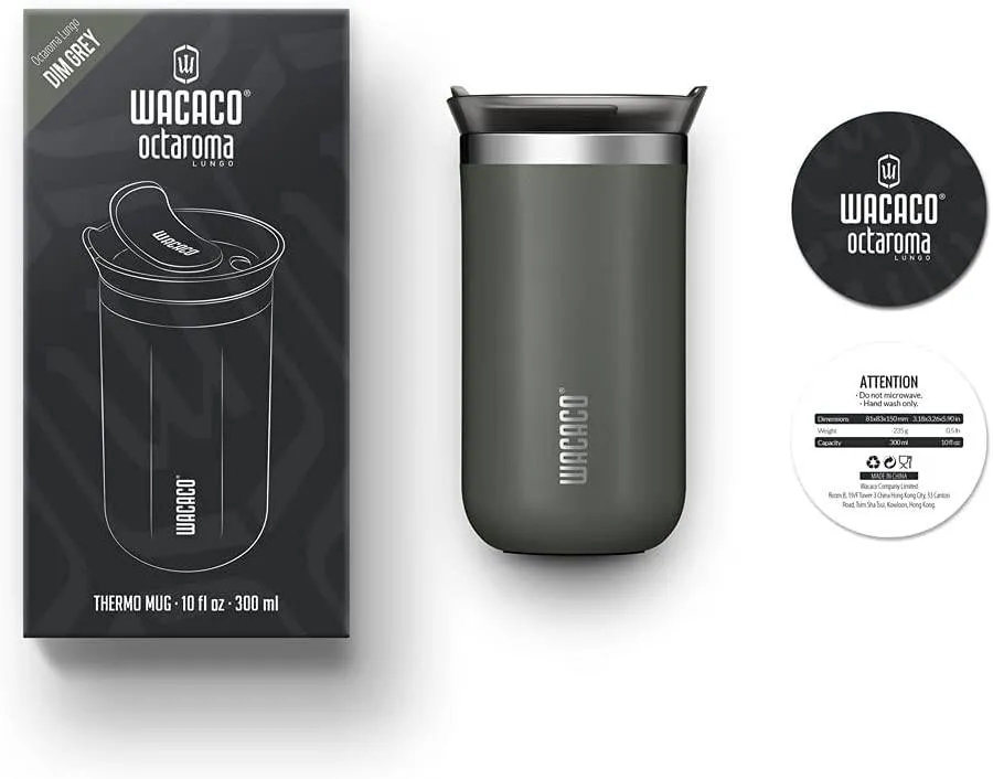 Wacaco Octaroma Lungo Insulated Mug Dim Grey 300ml OCTADG