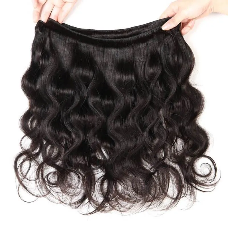 Wavymy Body Wave 5x5 Lace Closure With 3 Bundles Virgin Human Hair Weave