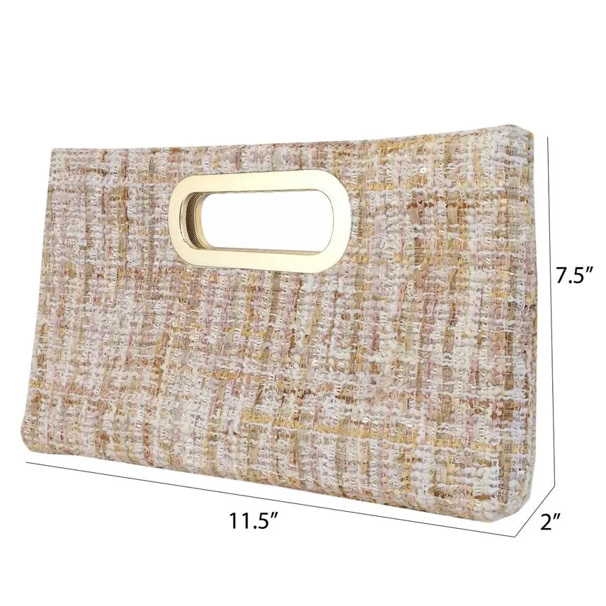 Weaved Clutch - Beige