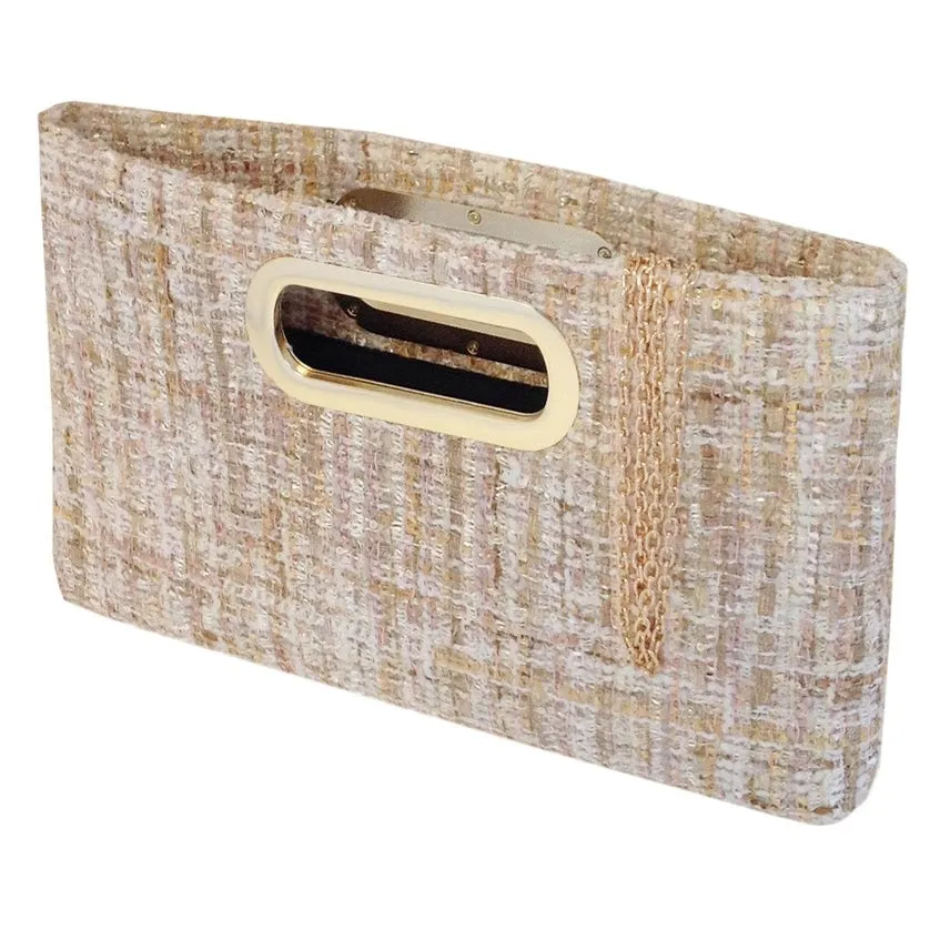 Weaved Clutch - Beige