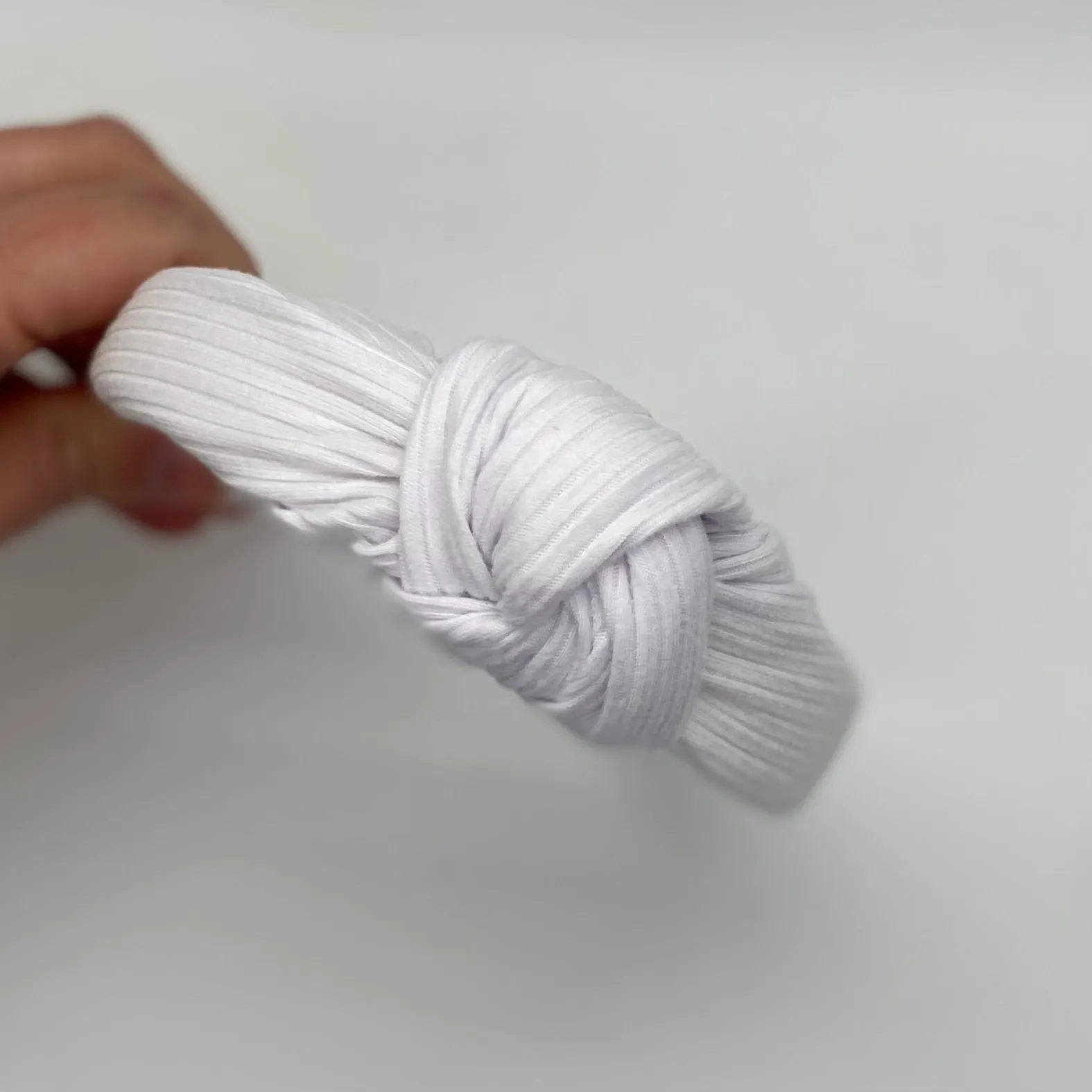 White Top Knot Headband