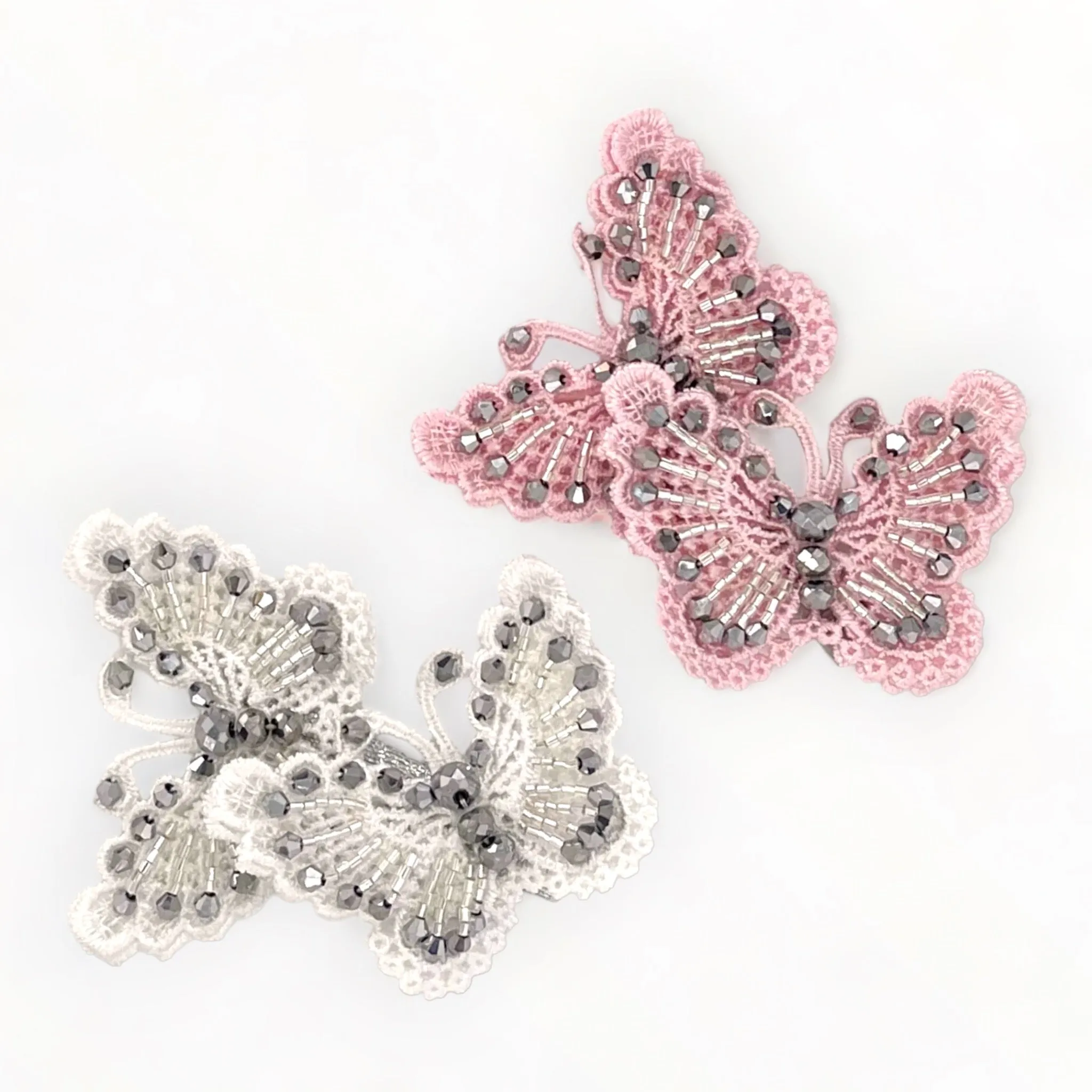 Wings Of Love Pink & Silver Butterfly Hair Clip