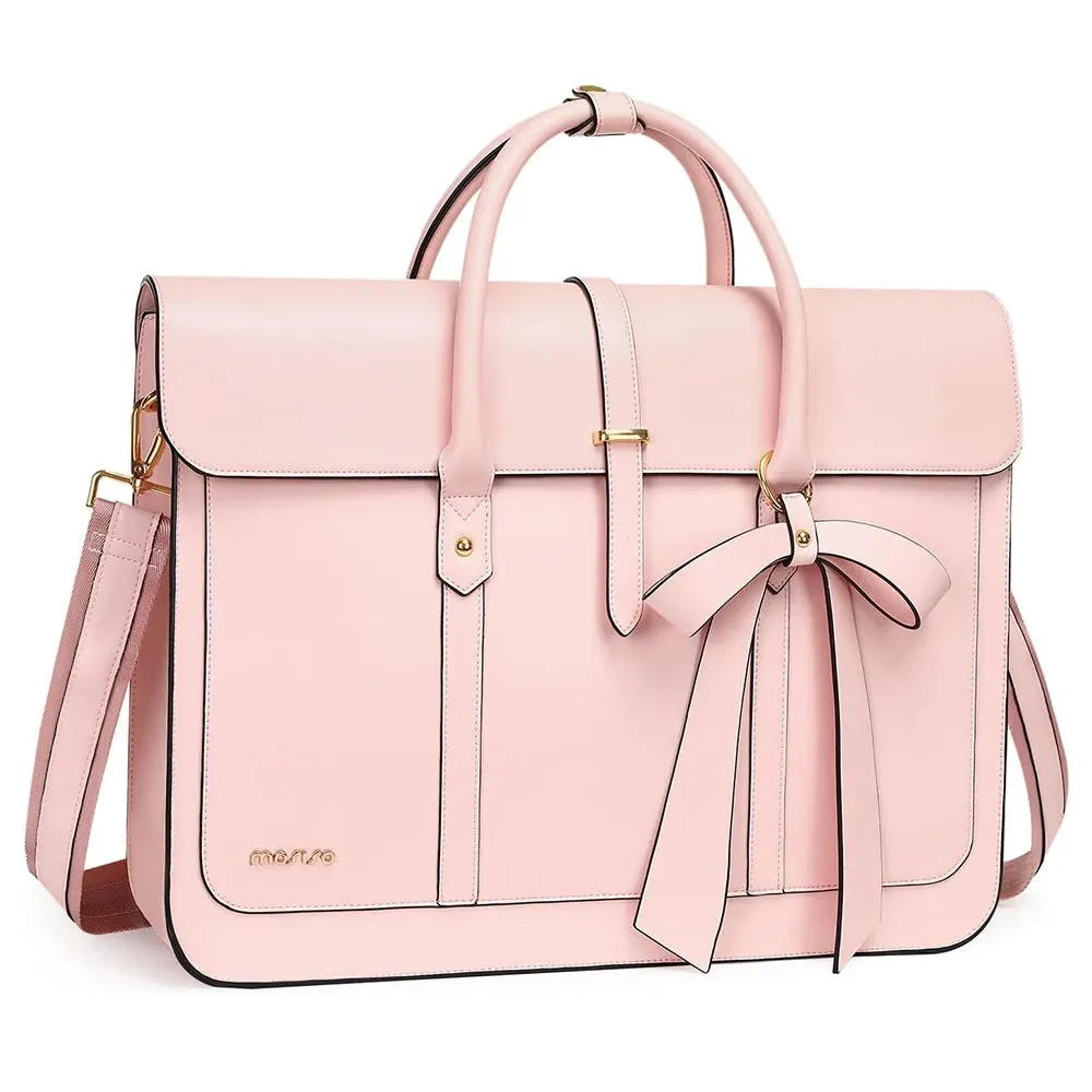 Women's 13 14 15 16 inch PU Leather Tote Bag Casual  Shoulder Briefcase