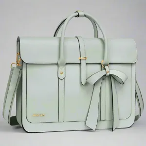 Women's 13 14 15 16 inch PU Leather Tote Bag Casual  Shoulder Briefcase
