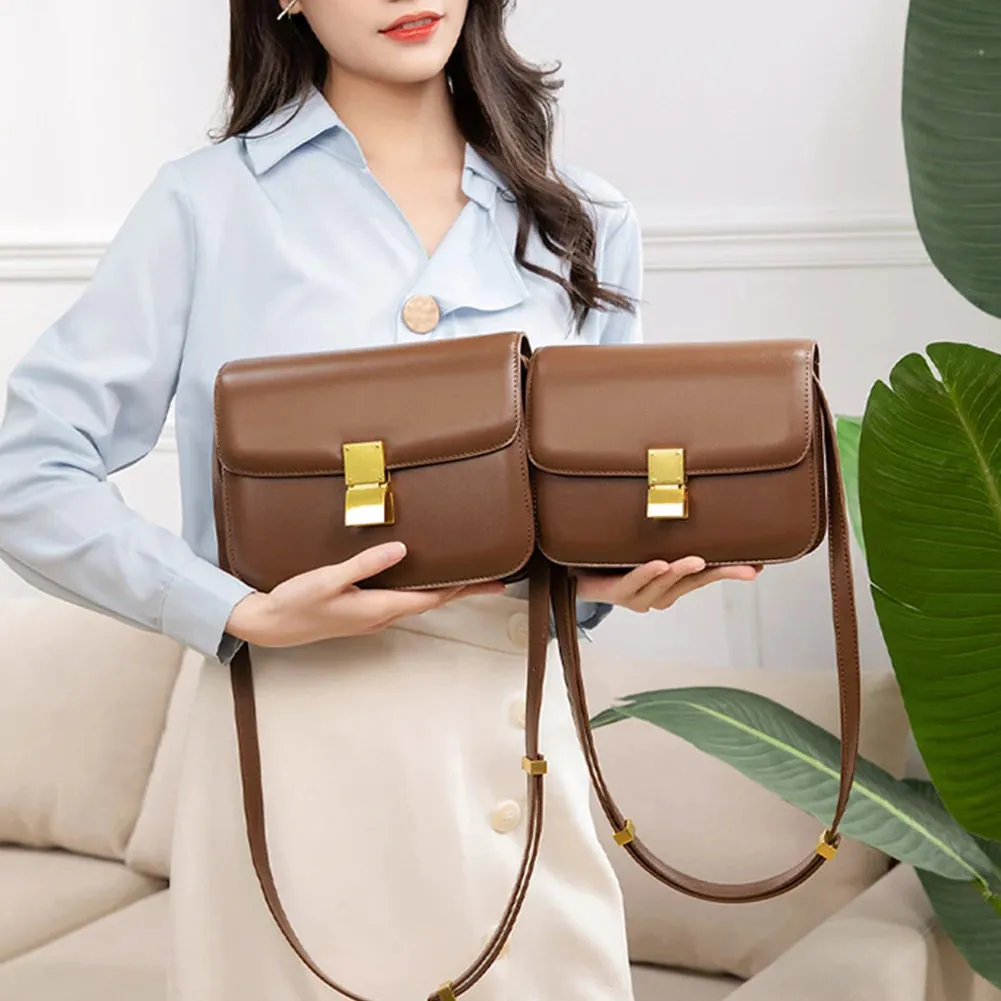 Women’s Genuine Leather Shoulder Bag 2022 Trend Brand Small Square Bags Luxury Designer Handbag Fashion Messenger BagsTofu Bags