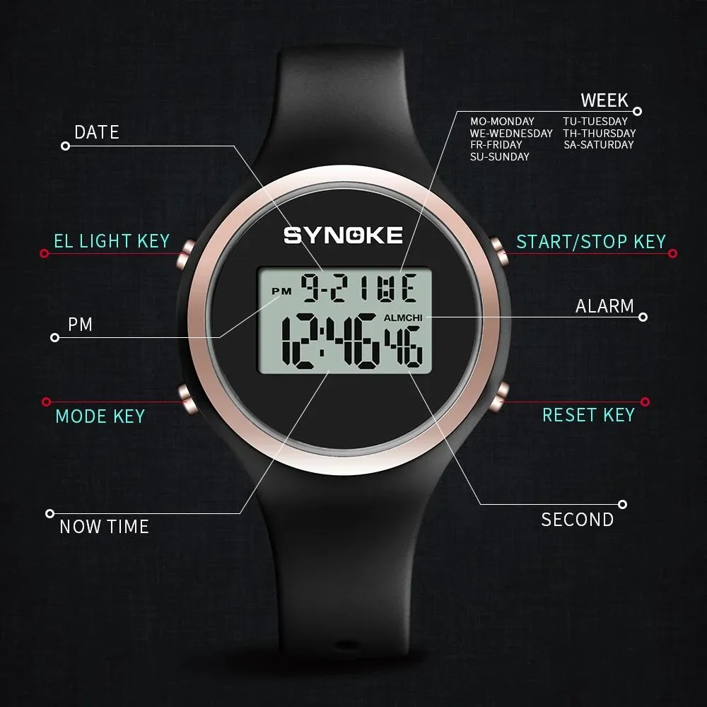 Women's Waterproof Digital Sports Watch